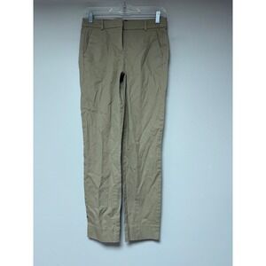 J.Crew Mercantile Womens Khaki Chino Pants‎ Tan Stretch Slim Trousers Size 0